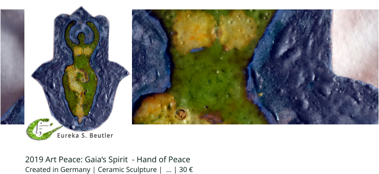 2019 Art Peace: Gaia‘s Spirit  - Hand of Peace Created in Germany | Ceramic Sculpture |  … | 30 €
