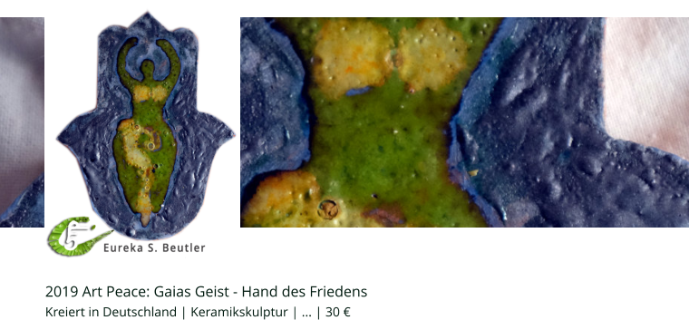 2019 Art Peace: Gaias Geist - Hand des Friedens Kreiert in Deutschland | Keramikskulptur | ... | 30 €